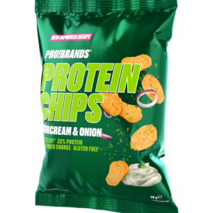 PRO!BRANDS Grietinės Ir Svogūnų Skonio Baltyminiai Traškučiai, 50 g (14 vnt.)