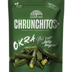 Garden Tree Chrunchitos Vakuume Kepta Traški Okra (valgomoji ybiškė), 45 g (2 arba16 vnt.)