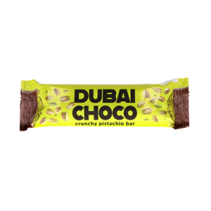 Dubai Choco Traškus Pieninio Šokolado Batonėlis Su Pistacijų Įdaru, 50 g (10 vnt.)