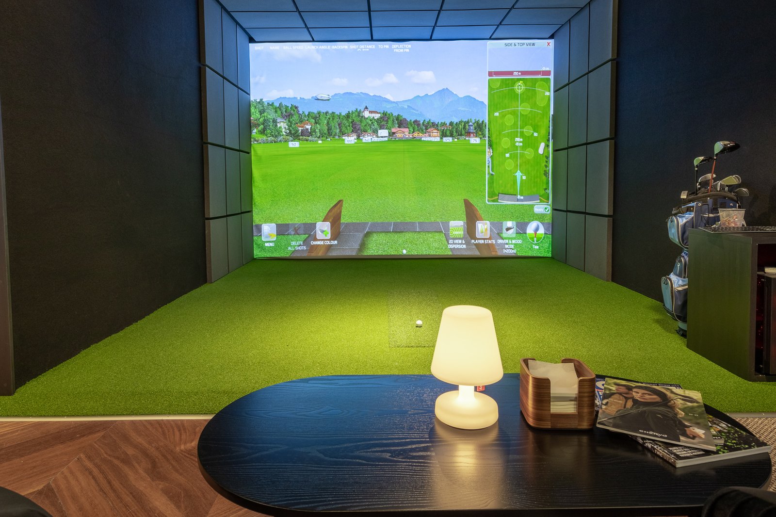 Žaidimas FlightScope Mevo+ Golfo Simuliatoriumi