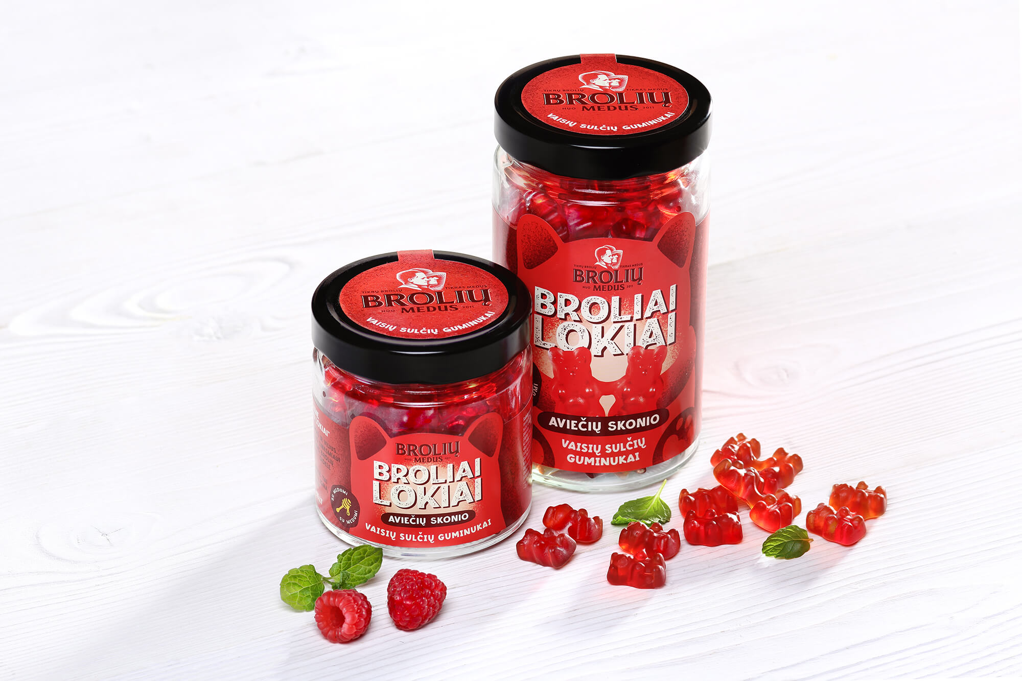 Aviečių Skonio Guminukai Broliai Lokiai Stiklainėlyje