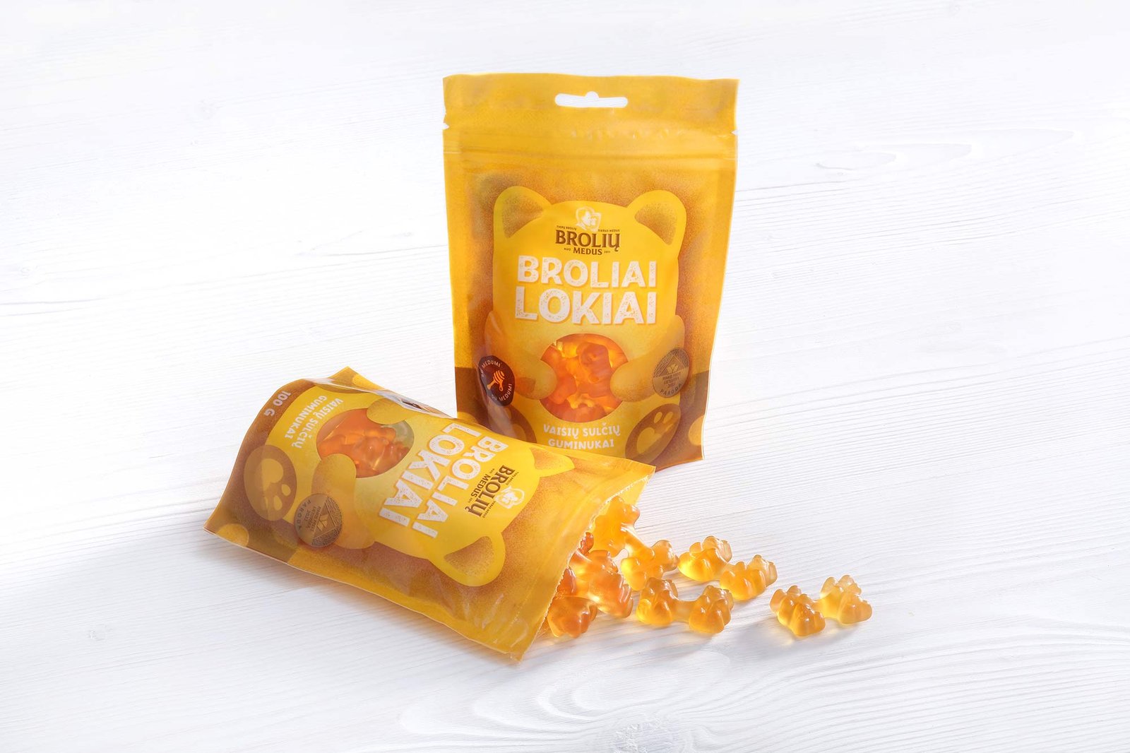 Vaisių Sulčių Guminukai Su Medumi Broliai Lokiai - Image 2