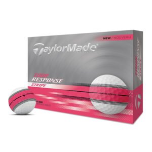 TaylorMade Tour Response Stripe Pink Dz Golfo Kamuoliukai (12 vnt.)
